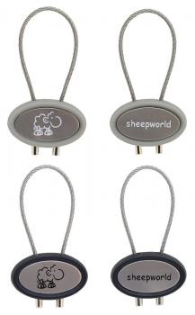 NICI Sheep World Schlüsselanhänger 2/s (schwarz, grau) im 24er T-Dsp.